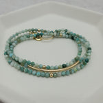 Amara Wrap Bracelet or Necklace with Amazonite