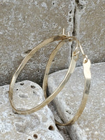 Hammered Gold Hoops with Lever