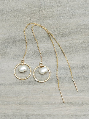 Pearl Passage Threader Earrings