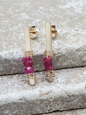 Ruby Madeline Stud Earrings