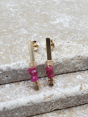 Ruby Madeline Stud Earrings