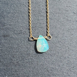 White Opal Stardust Necklace