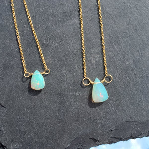 White Opal Stardust Necklace