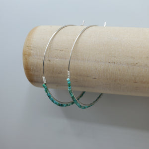 Turquoise Dipped Hoop Earrings