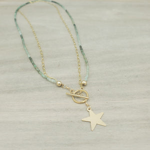 Emerald Star Gazer Necklace