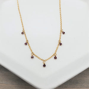 Garnet Gypsy Choker Necklace