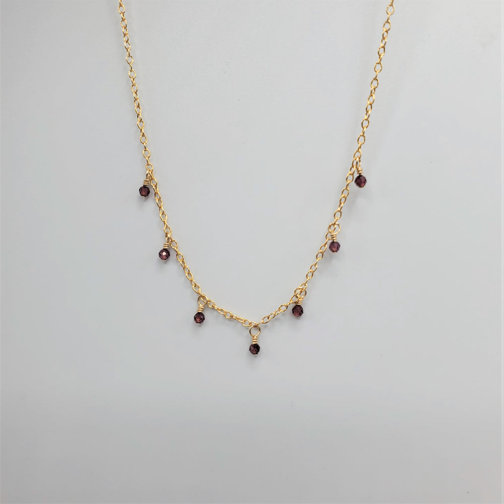 Garnet Gypsy Choker Necklace
