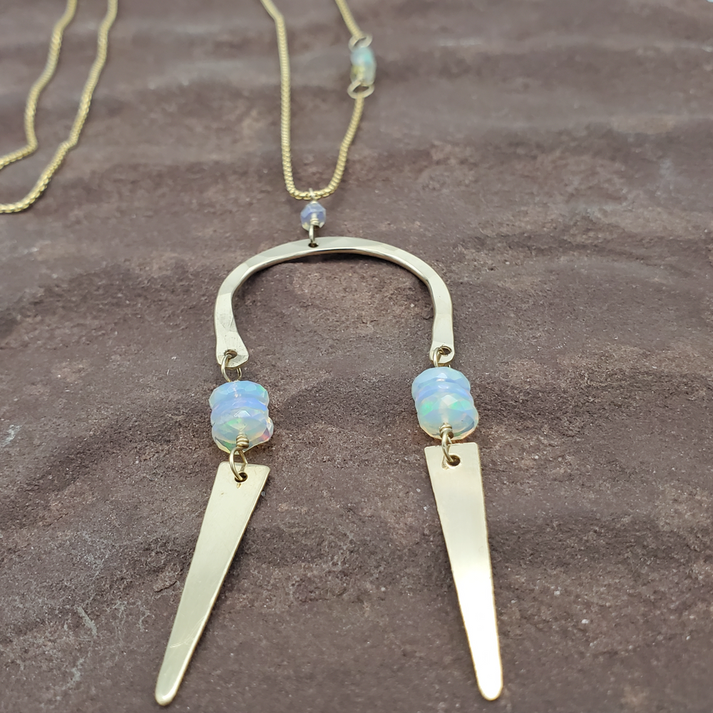 White Opal Major Tom Necklace