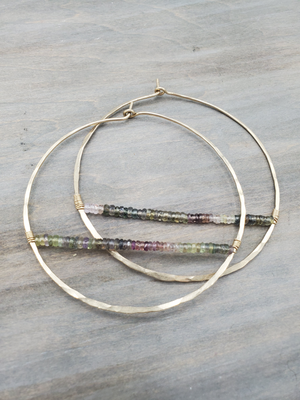 Sapphire Horizon Hoops