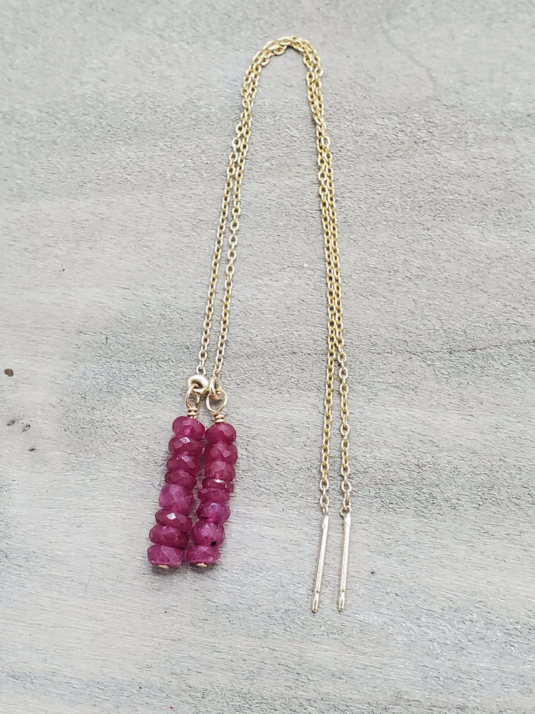 Ruby Threader Earrings – Tela Bella Jewelry