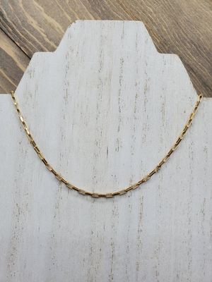 Gold Box Chain Choker Necklace or Wrap Bracelet