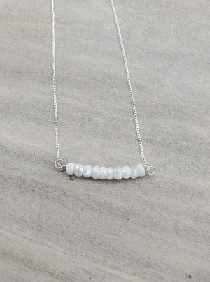 Silverite Beaded Bar on Sterling Silver