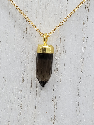 Smokey Quartz Spike Necklace