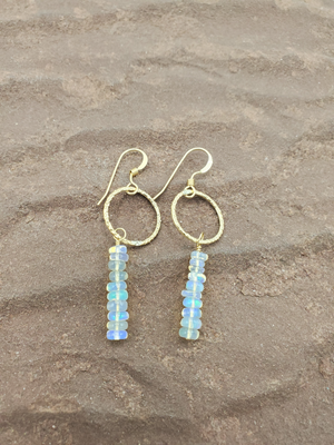 White Opal Duke Earrings