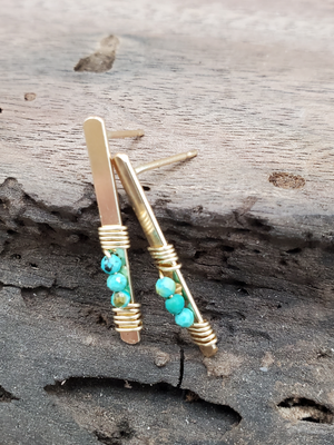 Turquoise Madeline Stud earrings