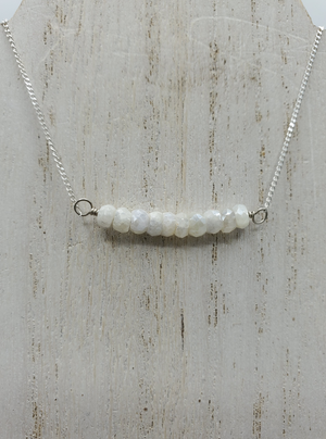 Silverite Beaded Bar on Sterling Silver